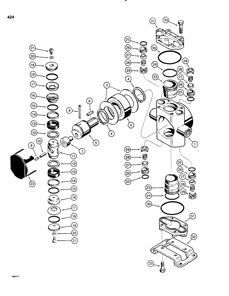 Схема запчастей Case SD100 - (424) - H668442 HYDRA-BORER WATER PUMP (89) - TOOLS