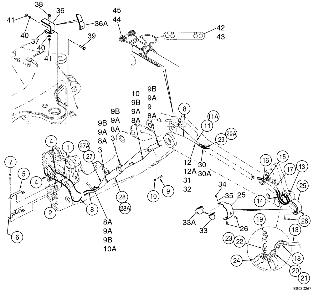 Схема запчастей Case 590SM - (08-24) - HYDRAULICS - COUPLER, BACKHOE BUCKET (08) - HYDRAULICS