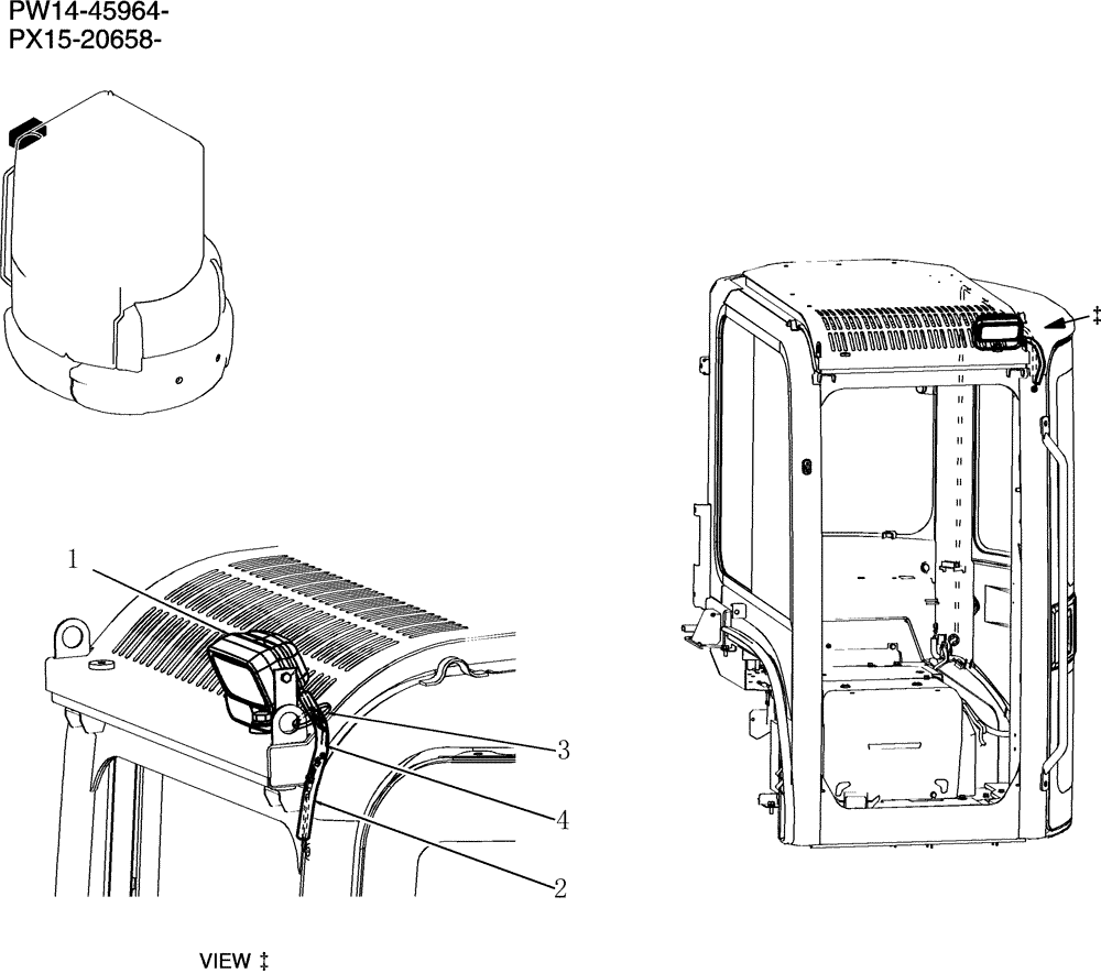 Схема запчастей Case CX31B - (214-17[1]) - LIGHT INSTALL (CAB) (00) - GENERAL & PICTORIAL INDEX