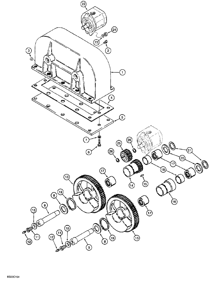 Схема запчастей Case MAXI-SNEAKER - (09-060) - PLOW GEARBOX ASSEMBLY AND MOTOR MOUNTING, P40 PLOW (09) - CHASSIS/ATTACHMENTS