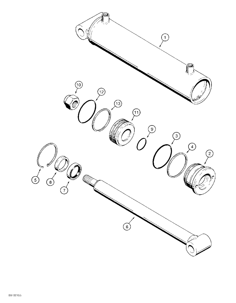 Схема запчастей Case 60 - (08-004) - TRENCHER LIFT CYLINDER ASSEMBLY 