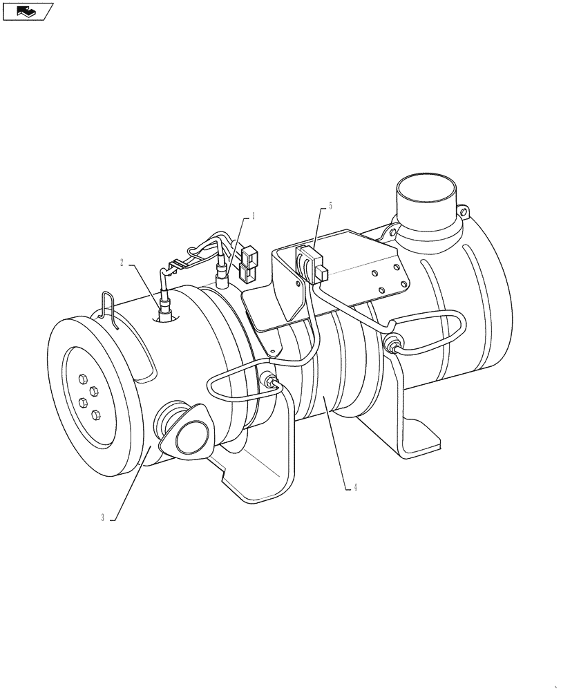 Схема запчастей Case CX350C - (02-003[02]) - EXHAUST (02) - ENGINE