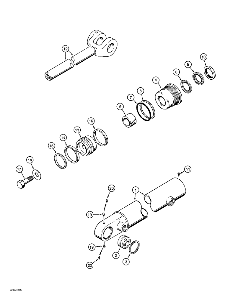 Схема запчастей Case 621B - (5-18) - STEERING CYLINDER (05) - STEERING