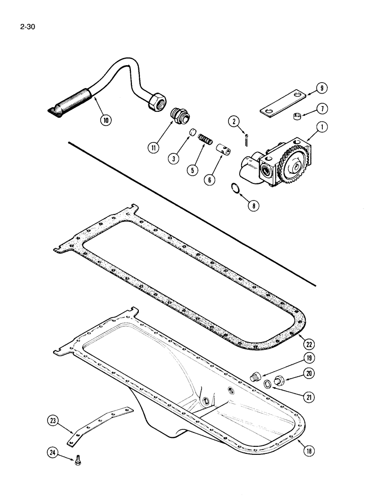 Схема запчастей Case W20C - (2-30) - OIL PUMP, 504BD AND 504BDT ENGINE (02) - ENGINE