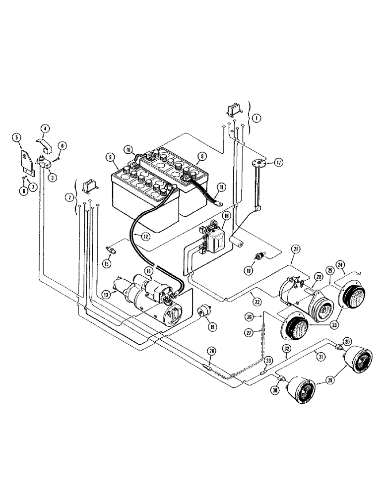 Схема запчастей Case W9B - (056) - GENERATOR ELECTRICAL SYTEM, DIESEL ENGINE (04) - ELECTRICAL SYSTEMS