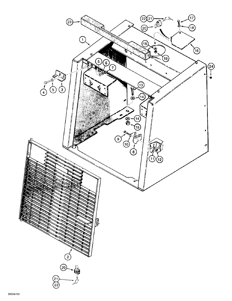 Схема запчастей Case 621B - (9-030) - RADIATOR GUARD AND GRILLE (09) - CHASSIS/ATTACHMENTS