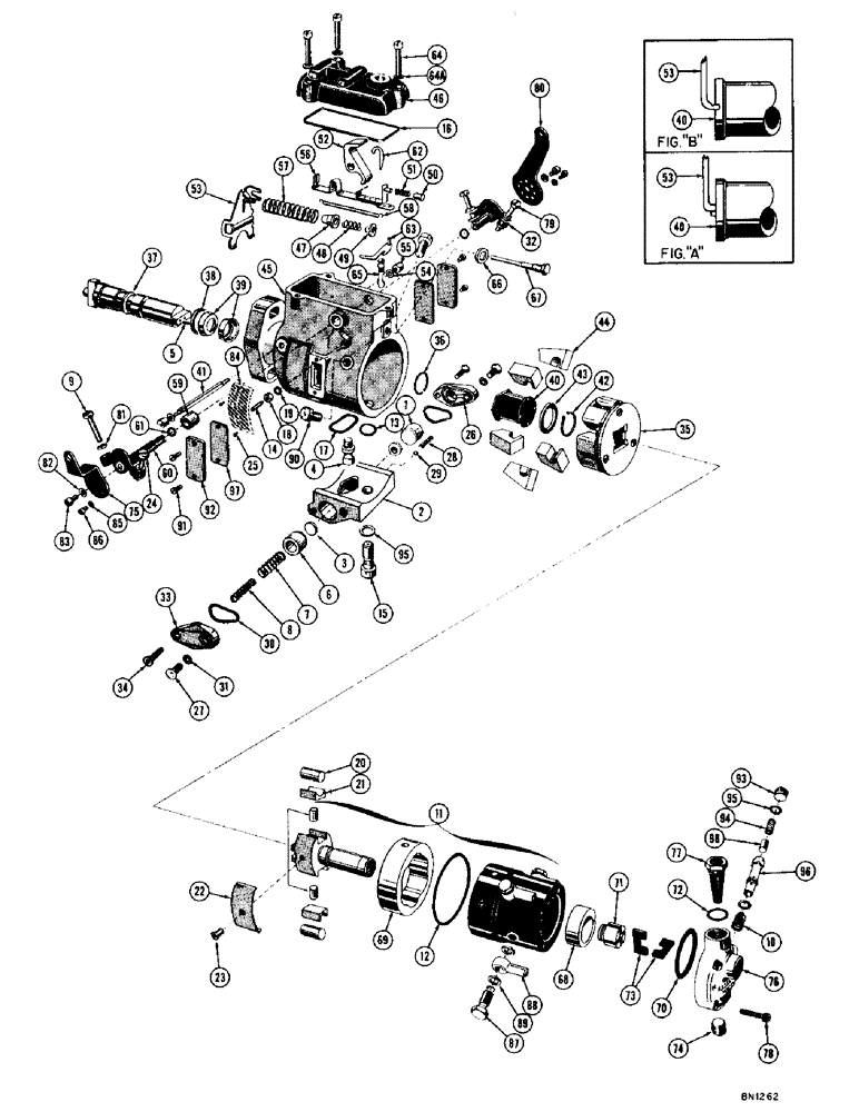 Схема запчастей Case 1000D - (034) - R22250 FUEL INJECTION PUMP (01) - ENGINE