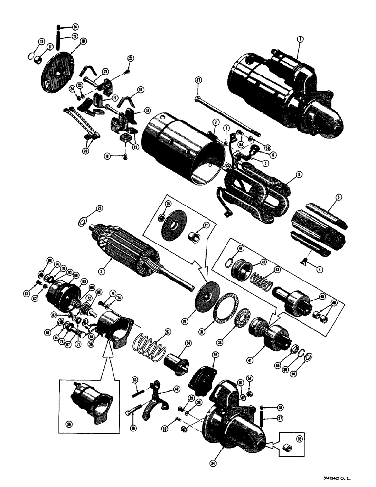 Схема запчастей Case 310F - (076) - D32189 STARTER - DIESEL (06) - ELECTRICAL SYSTEMS