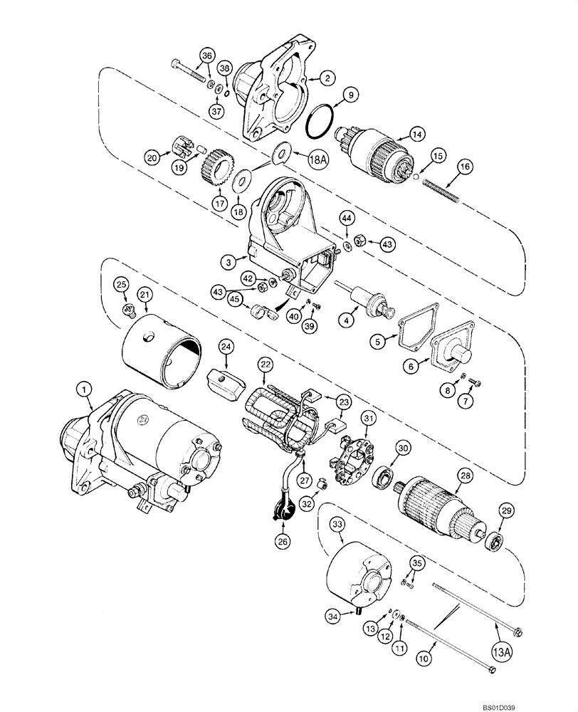 Схема запчастей Case 585G - (04-02) - STARTER (04) - ELECTRICAL SYSTEMS