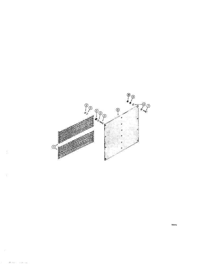 Схема запчастей Case 1150 - (124[1]) - FRONT SCREENS (05) - UPPERSTRUCTURE CHASSIS