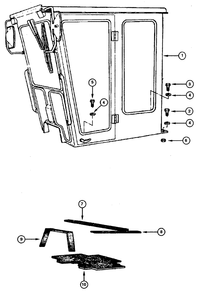 Схема запчастей Case 885 - (09.21[00]) - CAB - ASSEMBLY (CLOSED CAB) (09) - CHASSIS