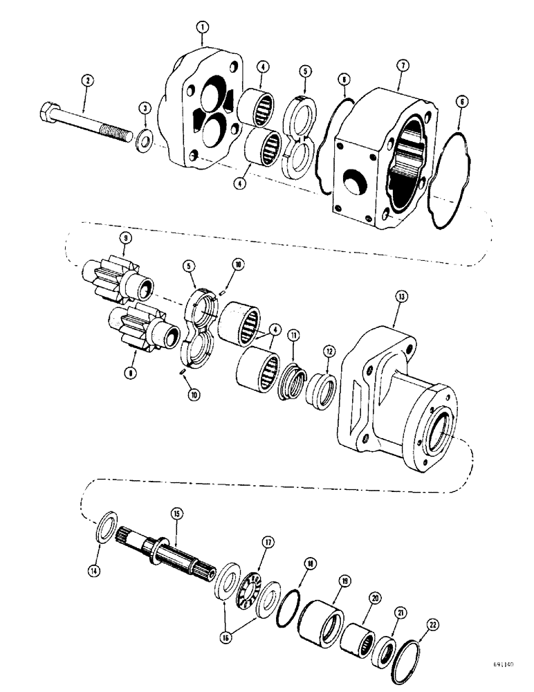 Схема запчастей Case W8C - (246) - A19032 HYDRAULIC PUMP (08) - HYDRAULICS