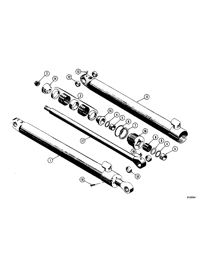 Схема запчастей Case 310F - (276) - D30769 BACKHOE BUCKET CYLINDER (07) - HYDRAULIC SYSTEM