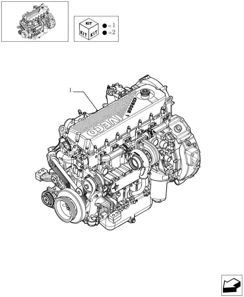 Схема запчастей Case F2CE9684E E002 - (0.02.1[01]) - ENGINE ASSY (504160468) 