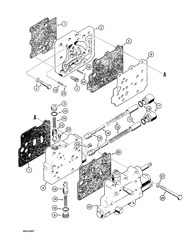 Схема запчастей Case W36 - (6-272) - TRANSMISSION, ADAPTER HOUSING, MODULATOR VALVE, AND CONTROL VALVE (06) - POWER TRAIN