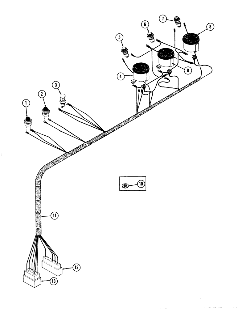 Схема запчастей Case 50 - (4-092) - ELECTRICAL RIGHT CONTROL CONSOLE (04) - ELECTRICAL SYSTEMS