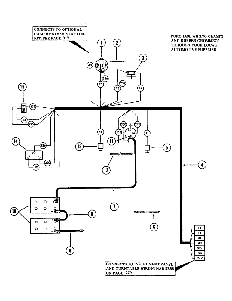 Схема запчастей Case 50 - (276) - ENGINE WIRING HARNESS FOR: CASE 504BDT DIESEL ENGINE, (USED ON UNITS W/ SN. 6279926-6280344) (55) - ELECTRICAL SYSTEMS