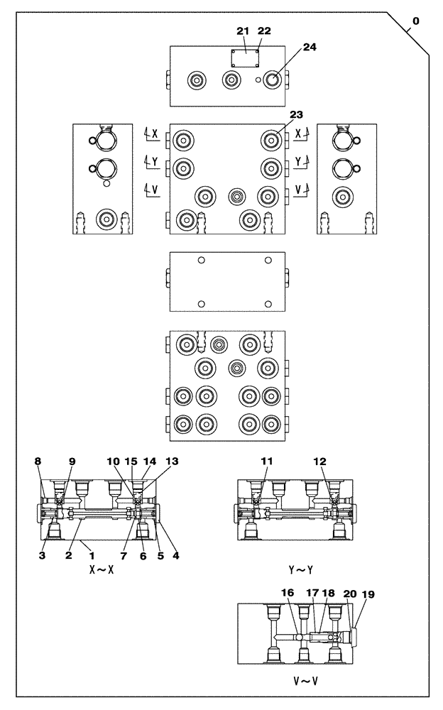 Схема запчастей Case CX300C - (08-258-00[01]) - VALVE SHUT-OFF - OPTIONAL (08) - HYDRAULICS