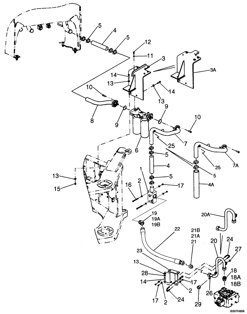 Схема запчастей Case 921E - (08-02) - HYDRAULICS - RESERVOIR RETURN (08) - HYDRAULICS