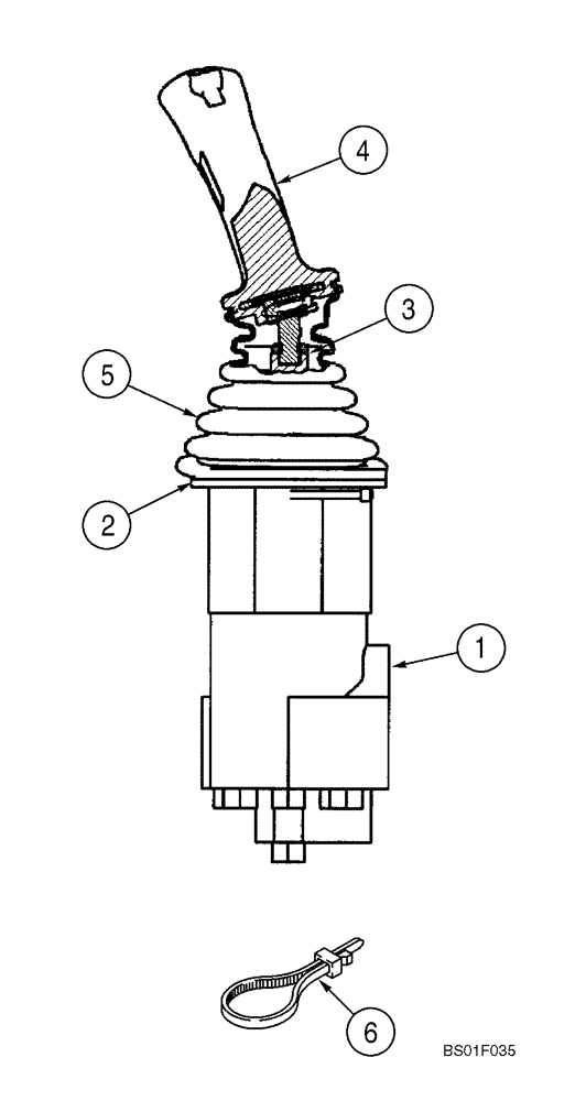 Схема запчастей Case 921C - (08-36) - VALVE ASSY - REMOTE CONTROL, SINGLE LEVER (08) - HYDRAULICS