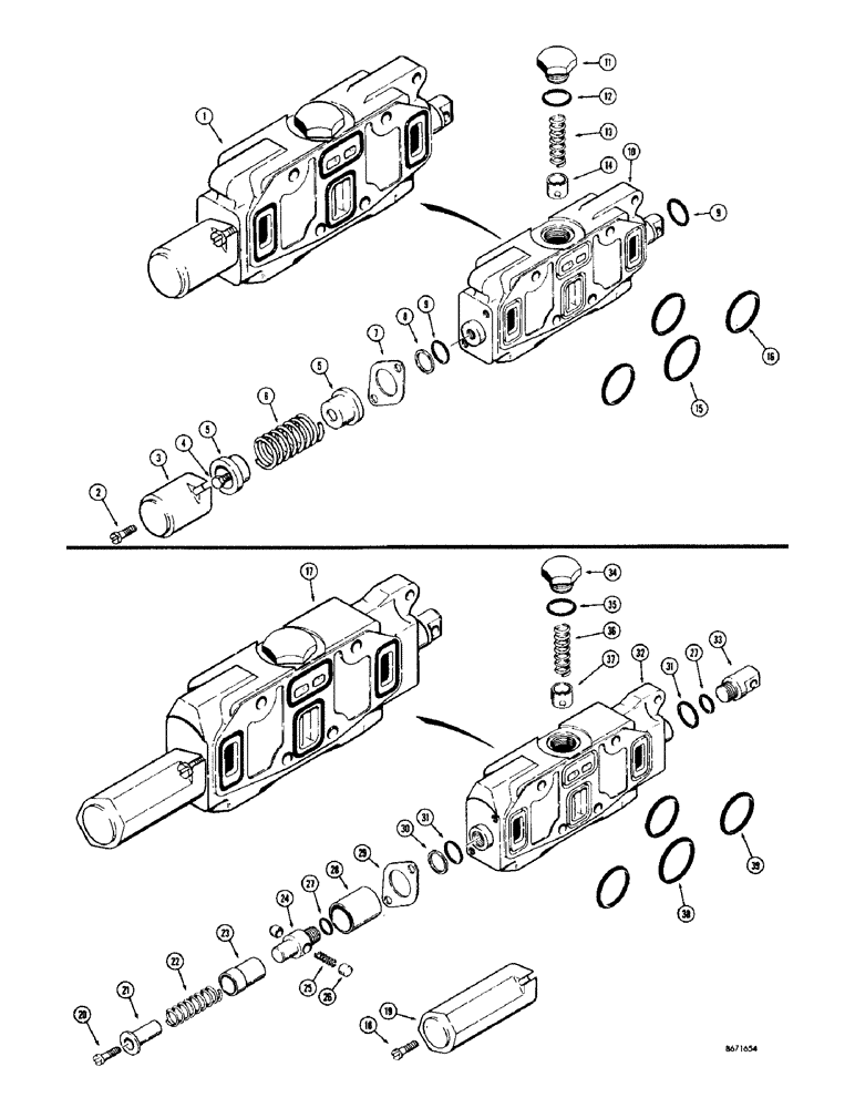 Схема запчастей Case 1000D - (326) - D32123 DOZER TILT, ANGLING OR PULL BEHIND SECTION (07) - HYDRAULIC SYSTEM