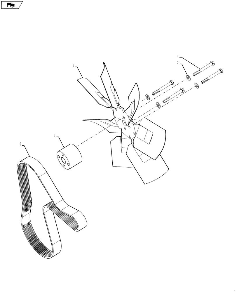 Схема запчастей Case 580SN - (10.414.01[02]) - ENGINE FAN - 7BLADE (NON VISCOUS) (10) - ENGINE