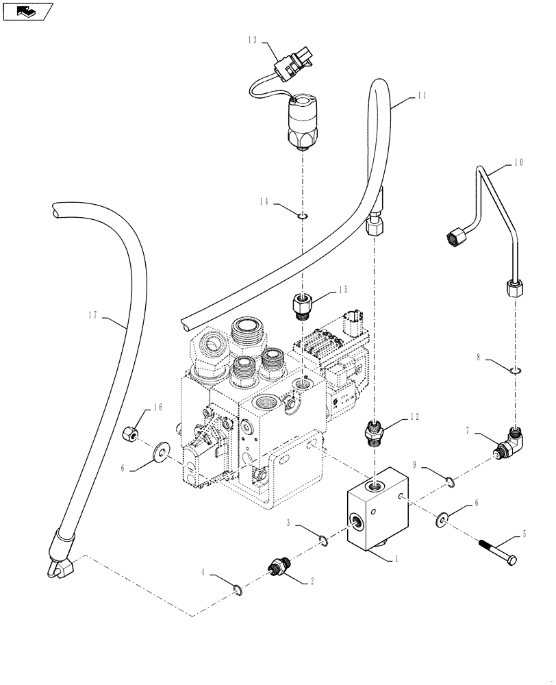 Схема запчастей Case 621F - (41.200.BY[02]) - STEERING, STANDARD WITH JOYSTICK (41) - STEERING