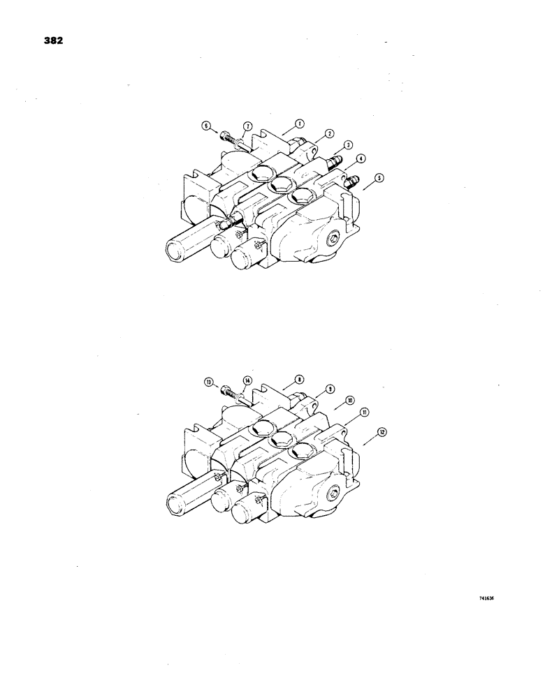 Схема запчастей Case 850 - (382) - R33070 TILT DOZER/RIPPER VALVE (3 SPOOL), R33072 ANGLE TILT PITCH DOZER VALVE ( 3 SPOOL) (07) - HYDRAULIC SYSTEM