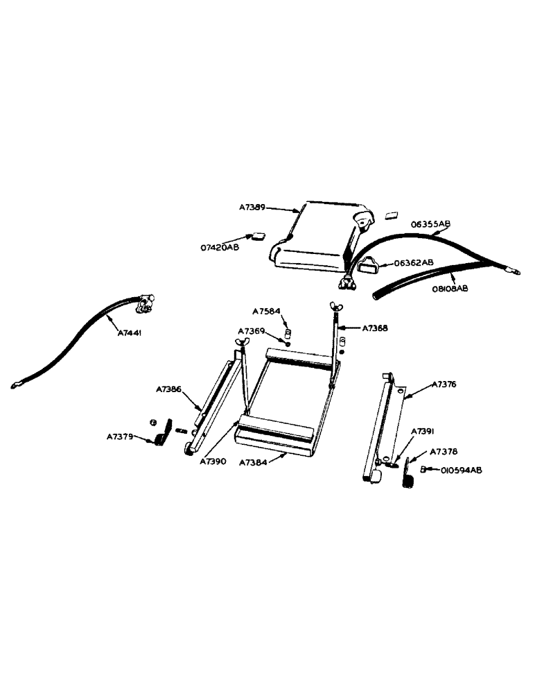 Схема запчастей Case 425 - (062) - BATTERY FOR SPARK IGNITION TRACTORS (55) - ELECTRICAL SYSTEMS