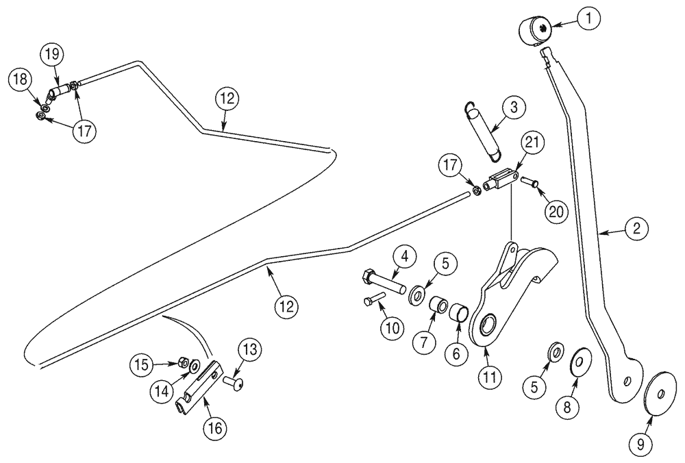 Схема запчастей Case 85XT - (03-04) - CONTROLS THROTTLE NORTH AMERICA JAF0352234 - (03) - FUEL SYSTEM