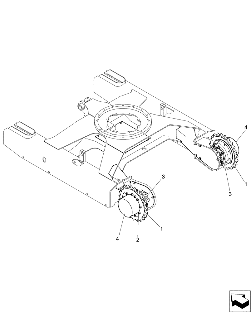 Схема запчастей Case CX31B - (02-003[01]) - MOTOR INSTAL, PROPEL (35) - HYDRAULIC SYSTEMS