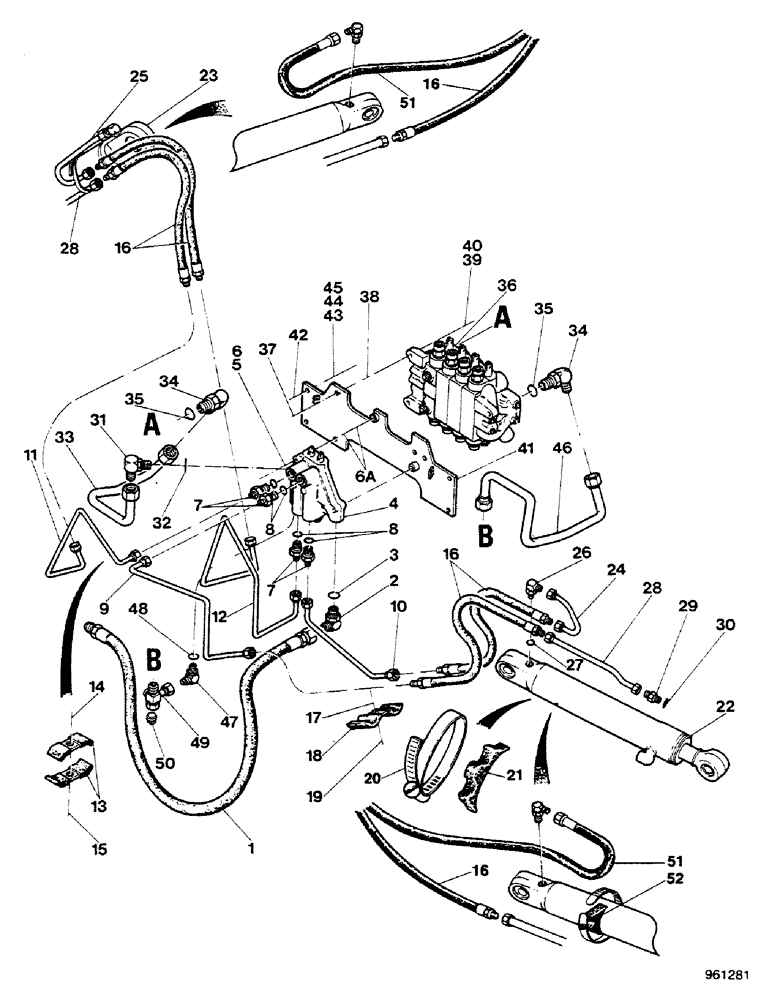 Схема запчастей Case 580G - (218) - AXIAL BACKHOE - STABILIZER CYLINDER HYDRAULIC CIRCUIT (08) - HYDRAULICS