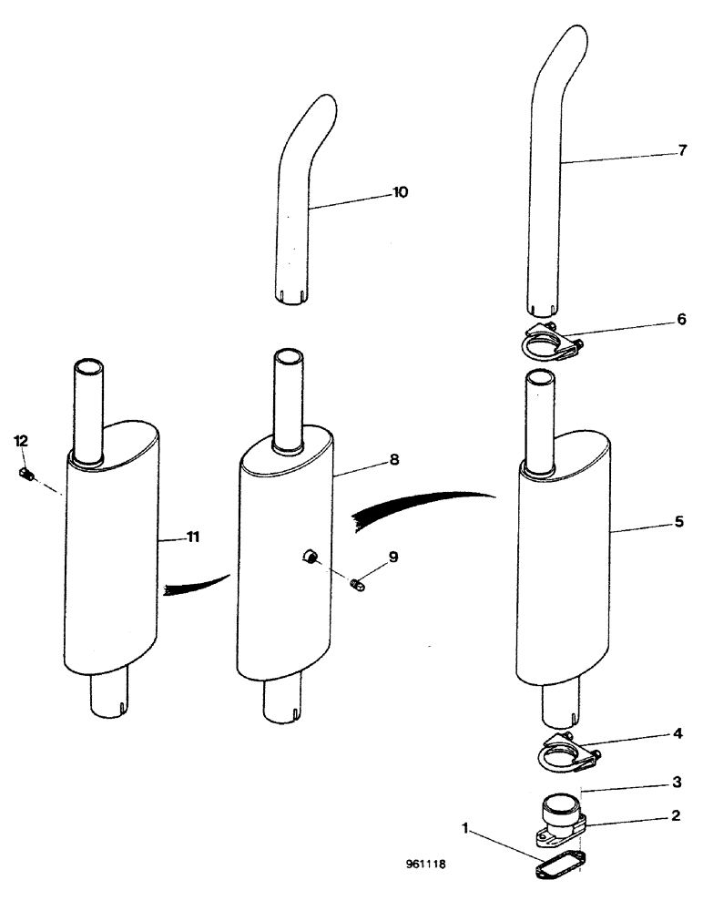 Схема запчастей Case 580G - (024) - ENGINE - MUFFLER AND EXHAUST SYSTEM (02) - ENGINE