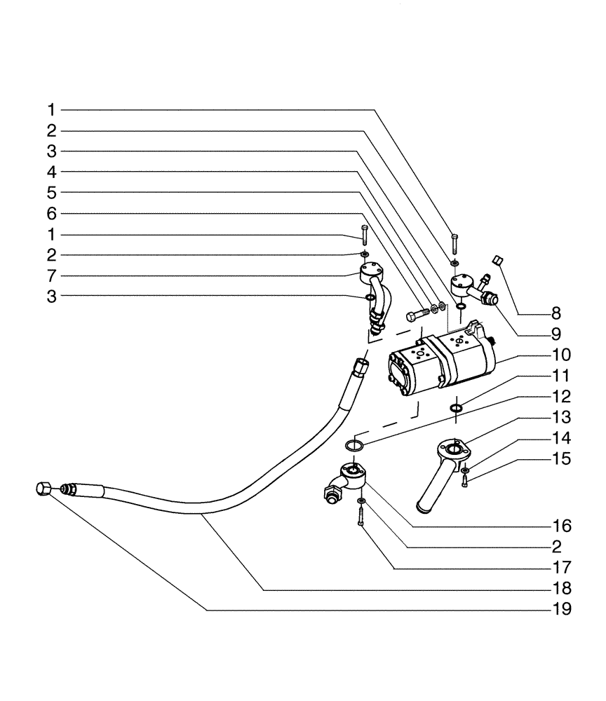 Схема запчастей Case 865B AWD - (07-12[01]) - HYDRAULIC PUMP - STEERING AND BRAKE (07) - BRAKES