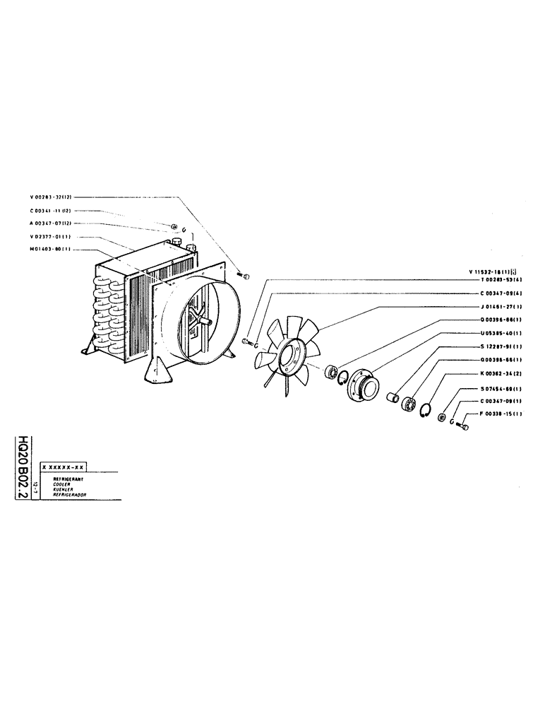 Схема запчастей Case LC80M - (075) - COOLER 