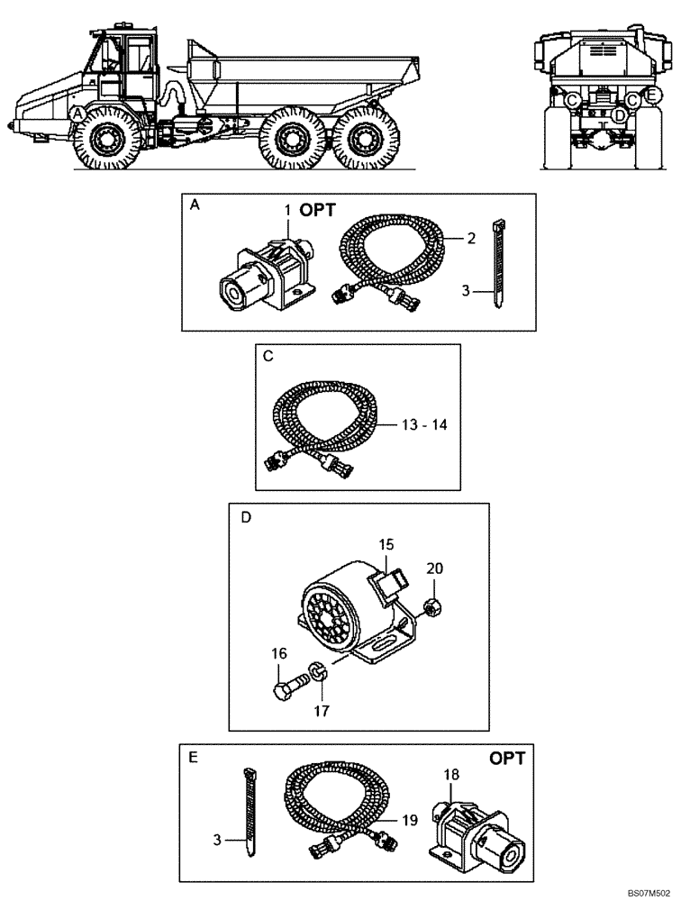 Схема запчастей Case 325 - (6.720[02]) - ELECTRICAL COMPONENTS - STEPHOOD - HORN - BUTTON START (87619640) (13) - Electrical System / Decals