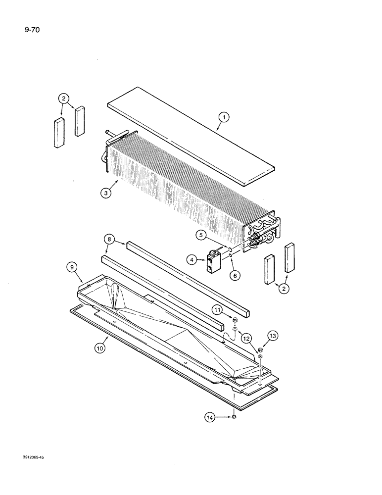 Схема запчастей Case 621 - (9-70) - HEATING AND AIR CONDITIONING CORE (09) - CHASSIS/ATTACHMENTS