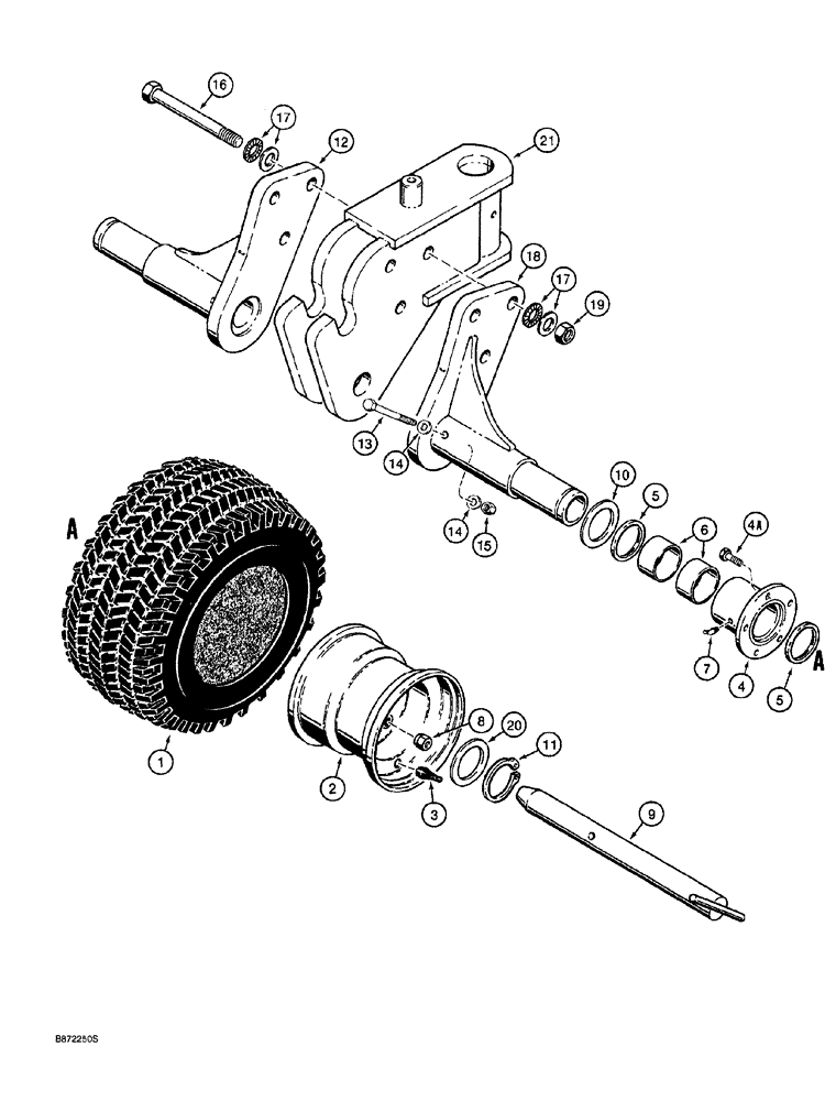 Схема запчастей Case 760 - (09-132) - PLOW DEPTH WHEELS AND TIRES, IF USED PRIOR TO P.I.N. JAF0006686 (89) - TOOLS