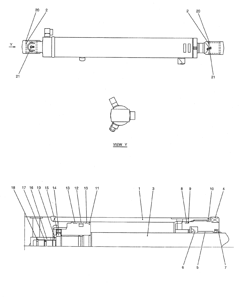 Схема запчастей Case CX31B - (07-035) - CYLINDER ASSY, ARM (35) - HYDRAULIC SYSTEMS