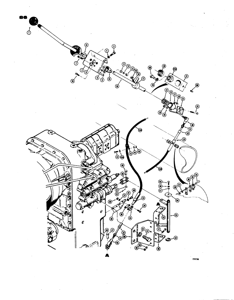 Схема запчастей Case W24B - (086) - TRANSMISSION CONTROL PARTS (06) - POWER TRAIN