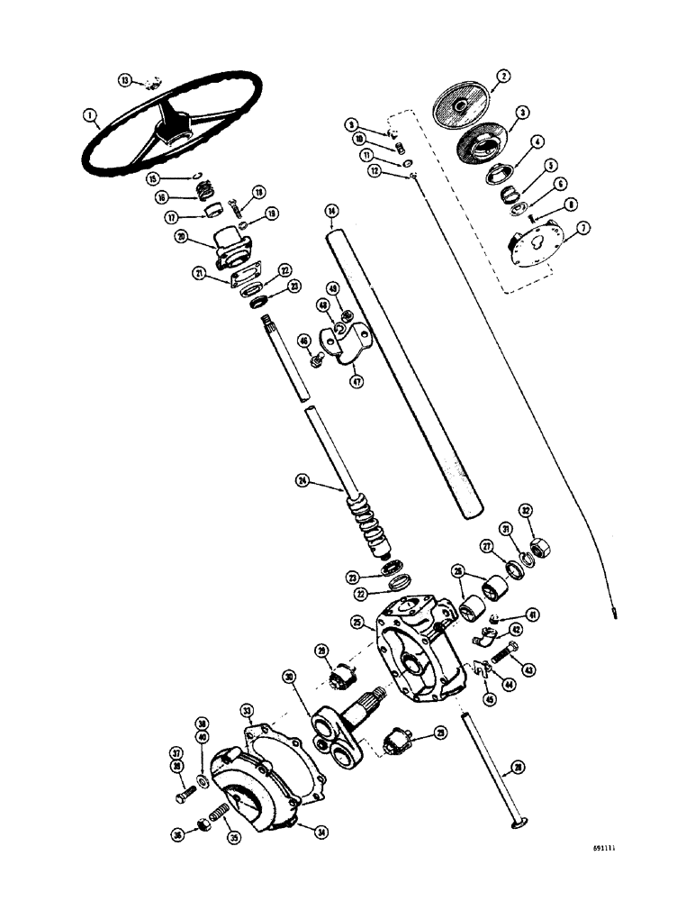 Схема запчастей Case W8B - (090) - STEERING GEAR (04) - UNDERCARRIAGE