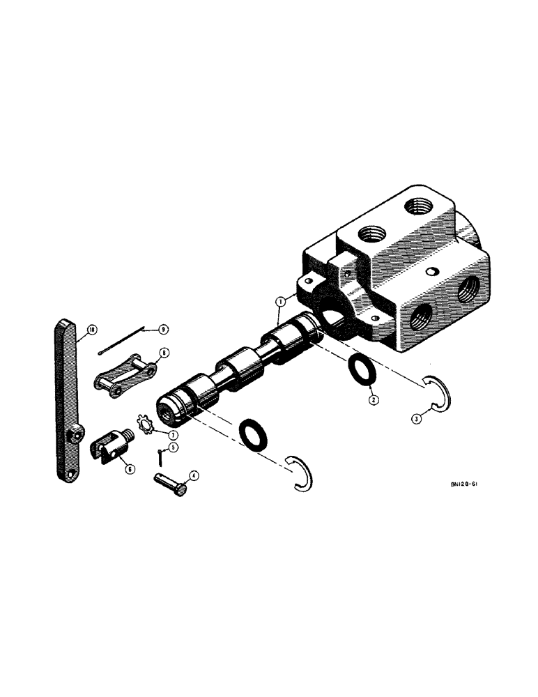 Схема запчастей Case 420B - (074[1]) - D20354 DIVERSION VALVE (07) - HYDRAULIC SYSTEM