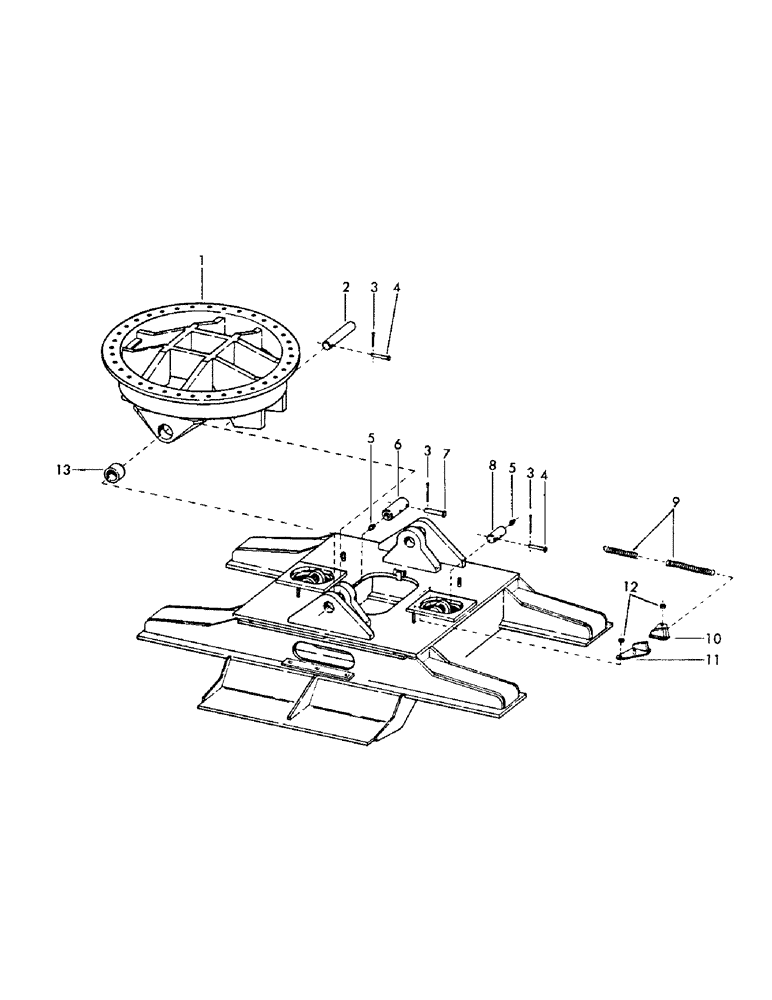 Схема запчастей Case 35YC - (B03) - LEVELER CARBODY FOR TURNTABLE LEVELER AND RING WITH PINS AND HARDWARE. (04) - UNDERCARRIAGE