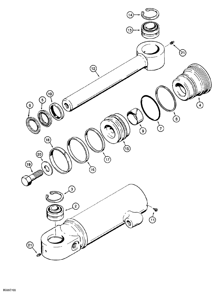 Схема запчастей Case 650G - (8-26) - 117511A1 TILT CYLINDER (08) - HYDRAULICS