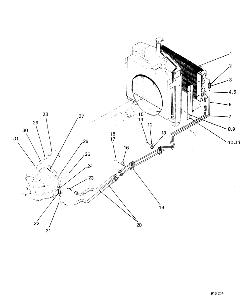 Схема запчастей Case 580F - (137A) - HYDRAULIQUE POWER SHUTTLE TRANSMISSION, WITH OIL COOLER M QUAY (21) - TRANSMISSION