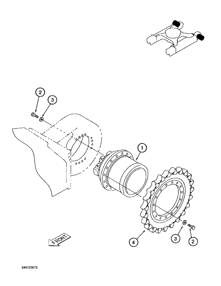 Схема запчастей Case 9020B - (6-001) - TRACK DRIVE ASSEMBLY - PRIOR TO SN DAC0202754 (06) - POWER TRAIN