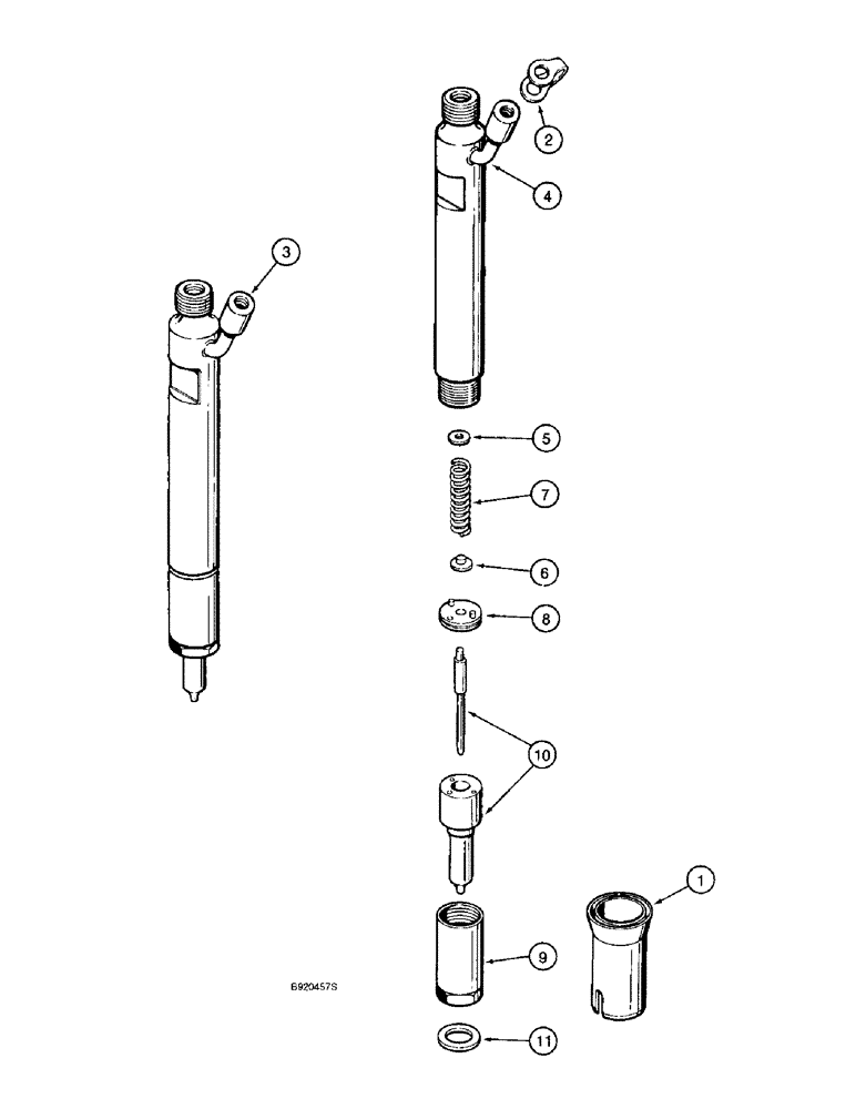 Схема запчастей Case 9040B - (3-26) - FUEL INJECTION NOZZLE, 6T-830 ENGINE, PRIOR TO P.I.N. DAC04#2001 (03) - FUEL SYSTEM