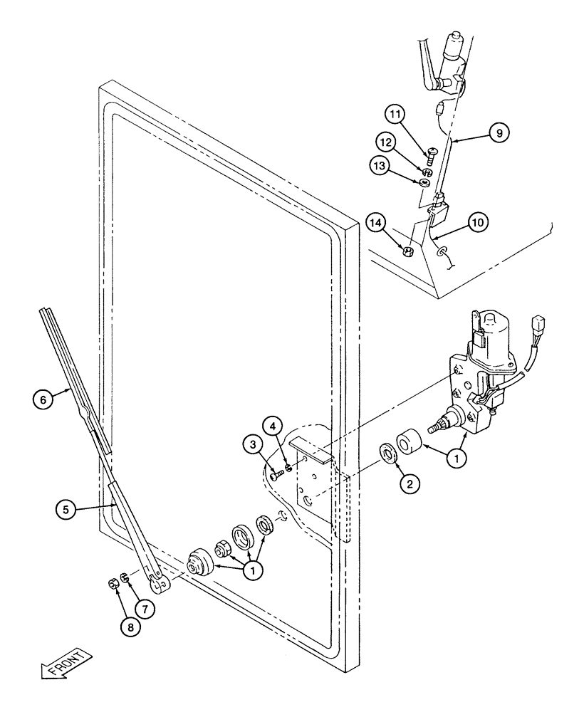 Схема запчастей Case 9040 - (4-26) - WINDSHIELD WIPER (04) - ELECTRICAL SYSTEMS