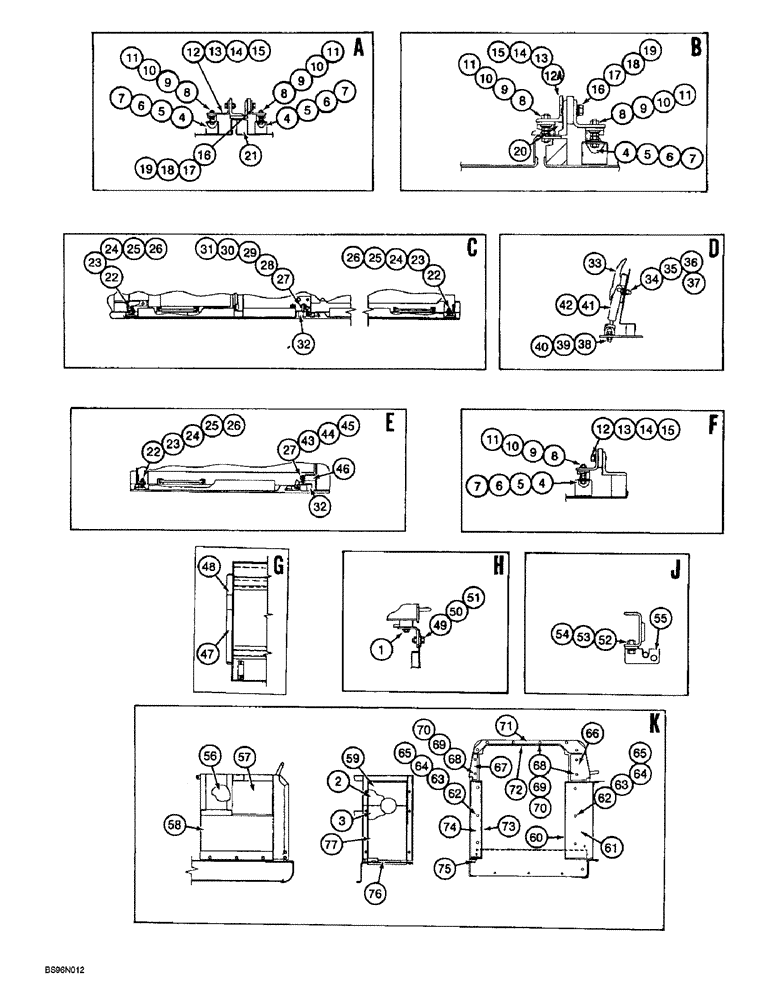 Схема запчастей Case 9060B - (9-026) - UPPER STRUCTURE - CONTINUED, *P.I.N. EAC0601026 ONLY (09) - CHASSIS