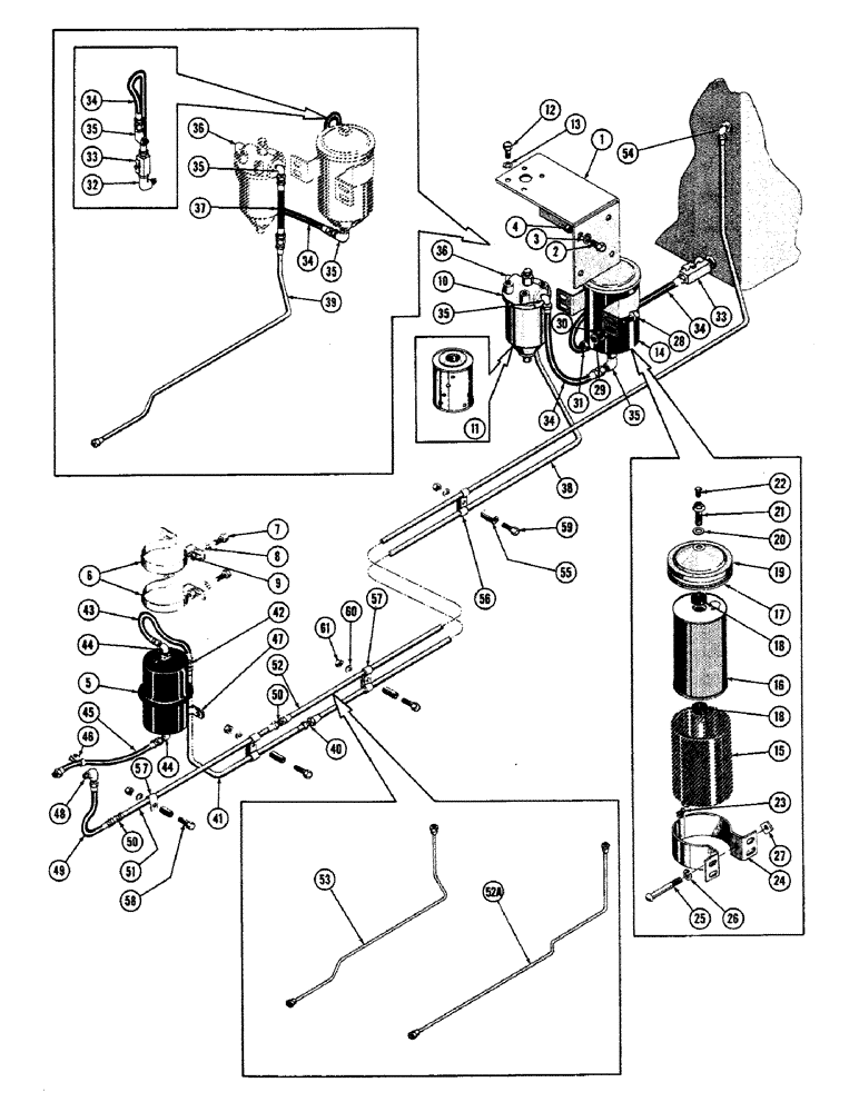 Схема запчастей Case 800 - (062) - ENGINE FUEL SYSTEM, (USED FROM SERIAL #7080721) (01) - ENGINE